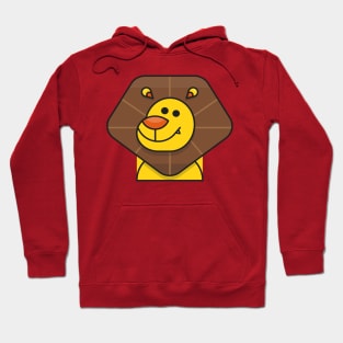 Lion Head Cartoon Illustration Hoodie